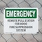 Signmission Remote Pull Station For Hood Fire Suppression Emergency Sign, Plastic, 10in W x 7in L, 2PK OS-2PACK-EM-P-710-L-10417 - alternate 8